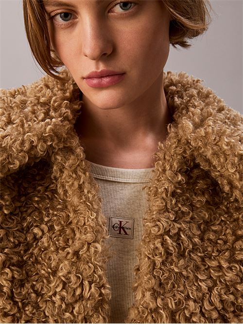 faux teddy collar jkt CALVIN KLEIN JEANS | LV047H544GHNS